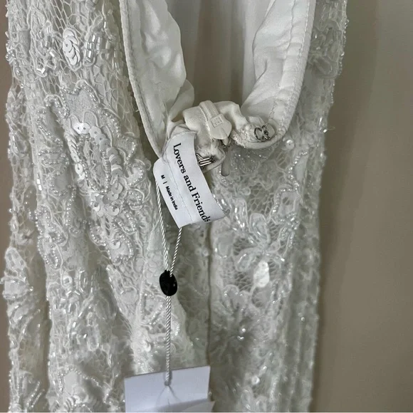 Lovers and Friends Eloise Embellished Maxi Dress in White Medium NEW! W/ tags! - Picture 5 of 7